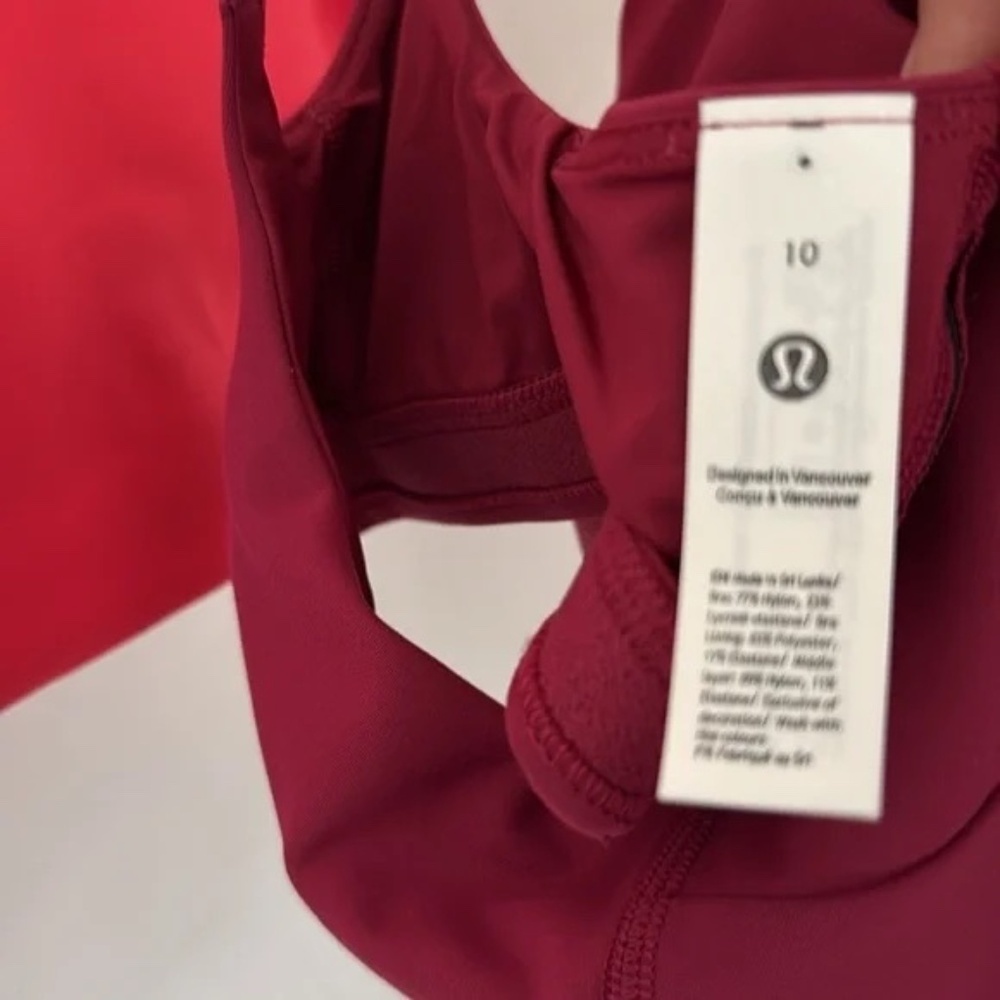 Lululemon Wunder Train Strappy Racer Bra *Light Support, C/D Cup Magenta - Picture 3 of 9